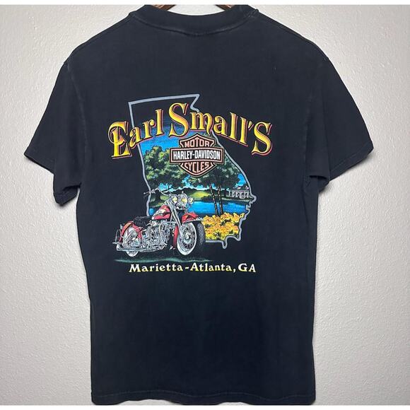 π₯ Harley-Davidson "Feel the Heat" Flame Graphic Tee β Size L - Picture 2 of 4